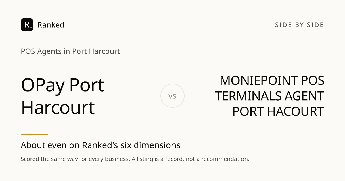 OPay Port Harcourt vs MONIEPOINT POS TERMINALS AGENT PORT…